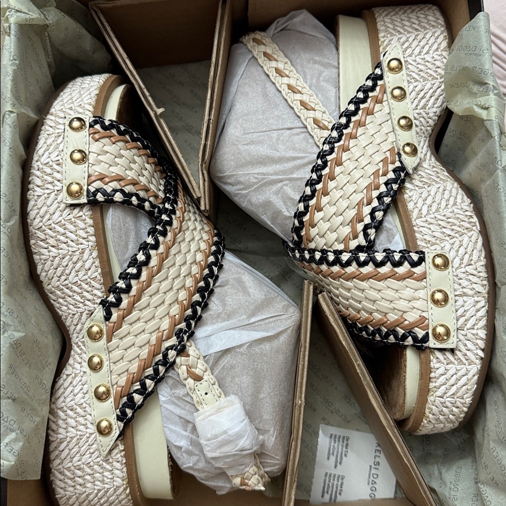 Kelsi Dagger Brooklyn Pace Raffia Platform Sandals - Picture 8 of 10